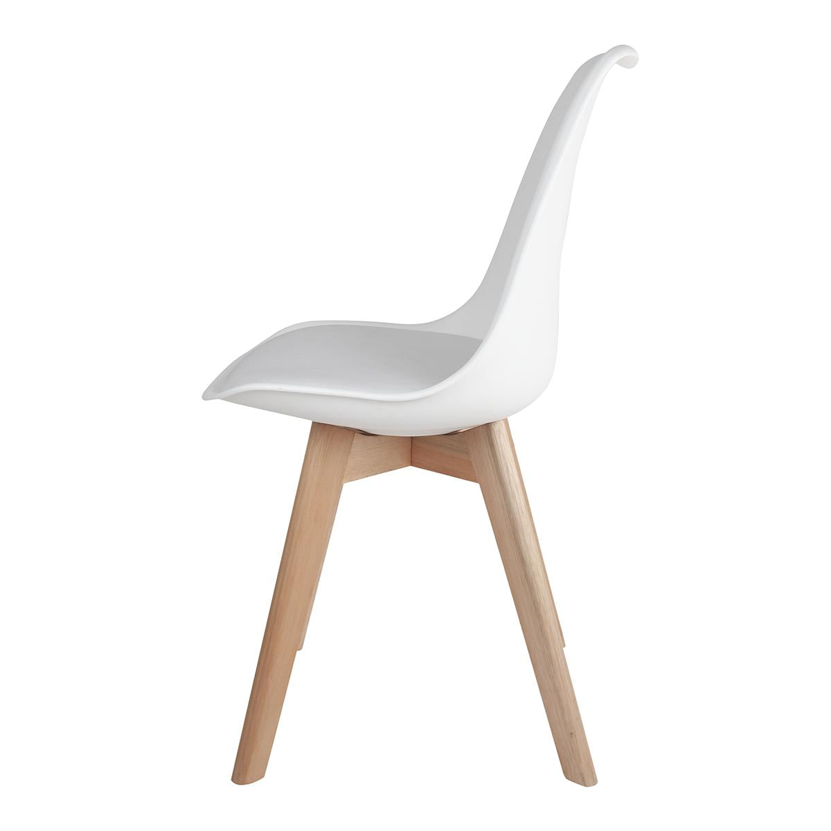 Conjunto Com 4 Cadeiras Saarinen Wood Branca Empório Tiffany
