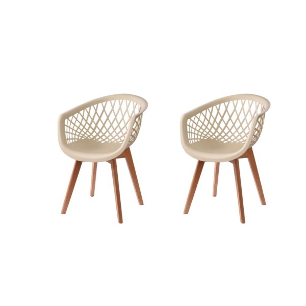 Conjunto 2 Cadeiras Web Fendi Wood