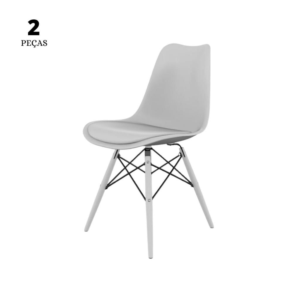 Conjunto Com 2 Cadeiras Saarinen Branca Empório Tiffany Base Em Polipropileno
