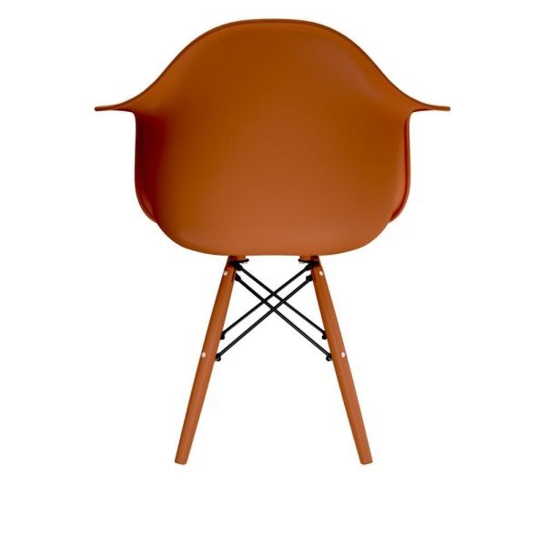 Encontraproduto.com.br - Cadeira Eames Com Braço Terracota Pés Em Polipropileno