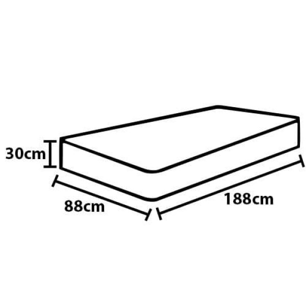Encontraproduto.com.br - Colchão de Solteiro Luckspuma Madri com Molas Bonnel e Pillow Top 30x88x188cm - Rústico Marrom/Branco