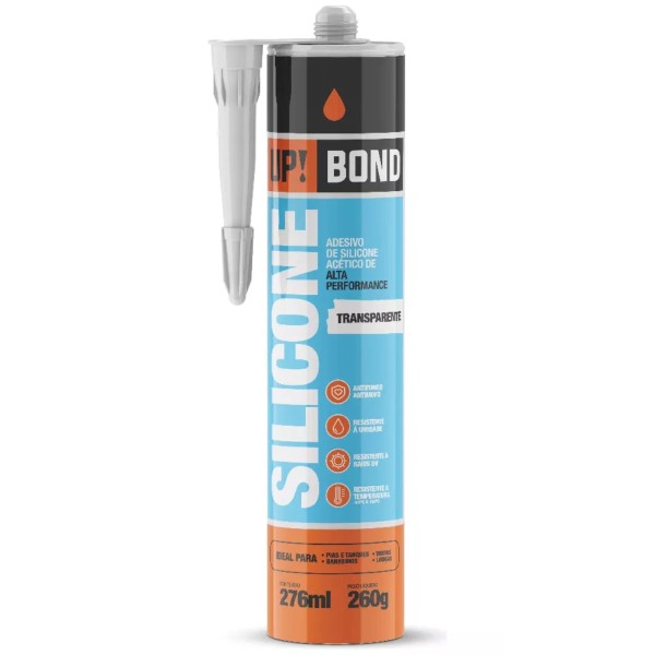 Silicone normal transparente bisnaga 260 grs - S260-P - UP BOND