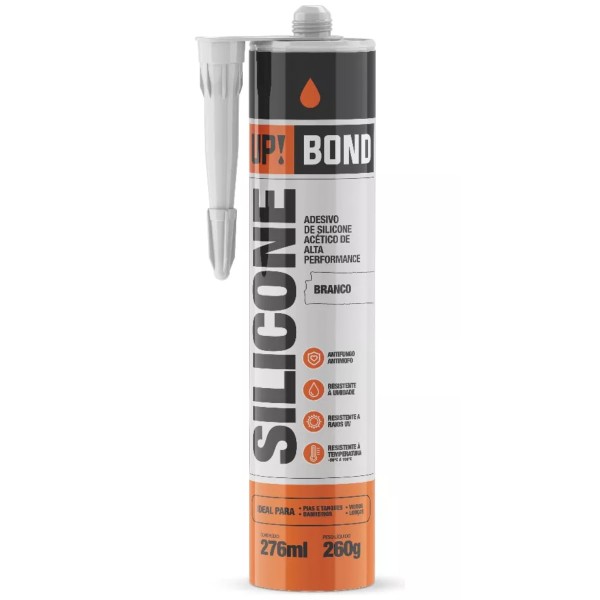 Silicone normal branco bisnaga 260 grs - S260B - UP BOND
