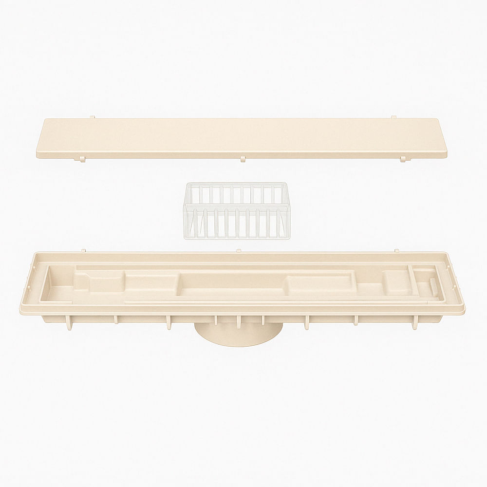 Ralo Linear 25,3x4,5x3,8cm Branco Multicerto