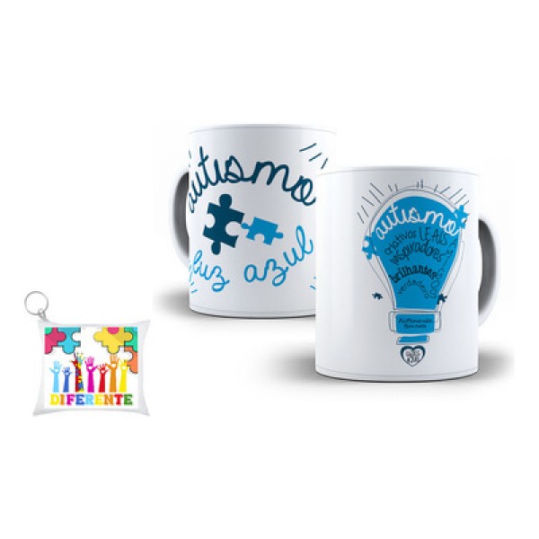Encontraproduto.com.br - Kit Presente Exclusivo Para Autistas Luz Azul Com Almochaveiro Especial
