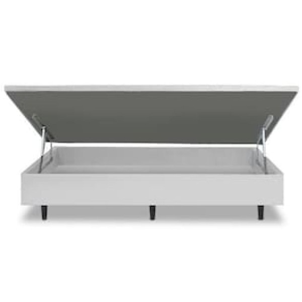 Encontraproduto.com.br - Base Box Para Colchão De Solteirão Mga Lift Cotton Com Baú E Pistão à Gás - 39x96x203cm Cinza