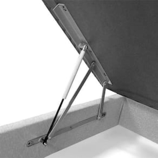 Encontraproduto.com.br - Base Box Para Colchão De Solteirão Mga Lift Cotton Com Baú E Pistão à Gás - 39x96x203cm Cinza