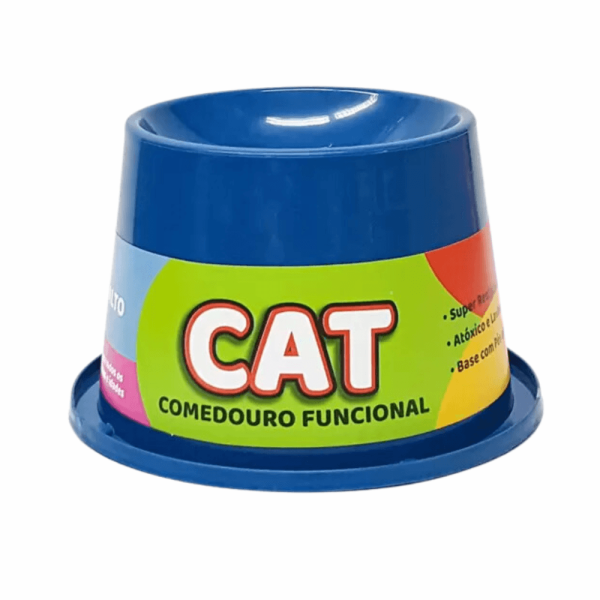 Comedouro Alto Cat Antiformiga Classica 250ml - Cores Sortidas