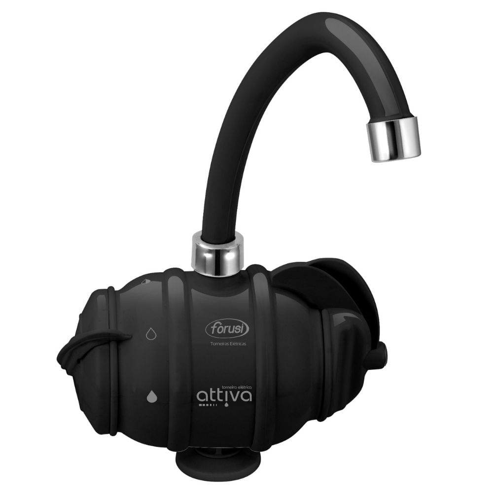 Torneira Elétrica Attiva Mesa 220v 5400w Preta Forusi