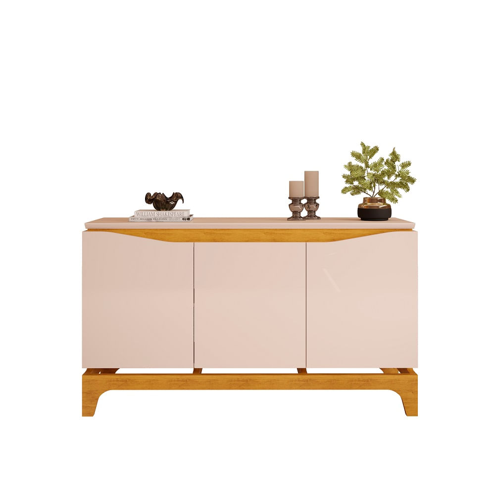 Encontraproduto.com.br - Buffet Nice 136 cm com 3 Portas da Dj Moveis - Off White