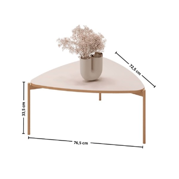 Encontraproduto.com.br - Mesa de Centro Isa 76 cm Dj Moveis - Off White