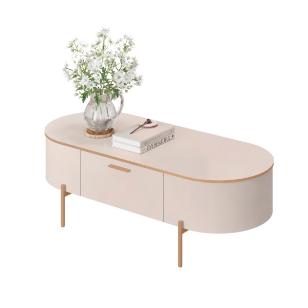 Mesa de Centro DJ Móveis Celena Off White