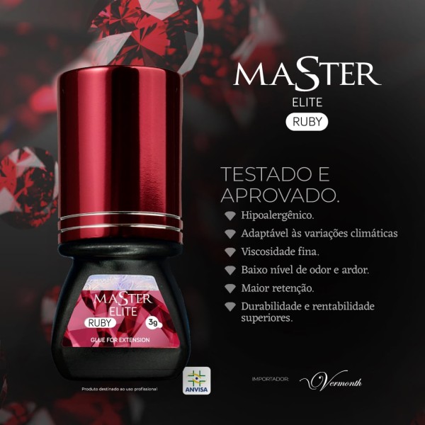 Encontraproduto.com.br - Cola Para Extensão de Cílios Master Elite Ruby 3g