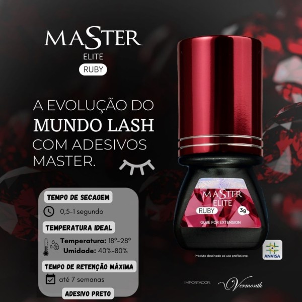 Encontraproduto.com.br - Cola Para Extensão de Cílios Master Elite Ruby 3g
