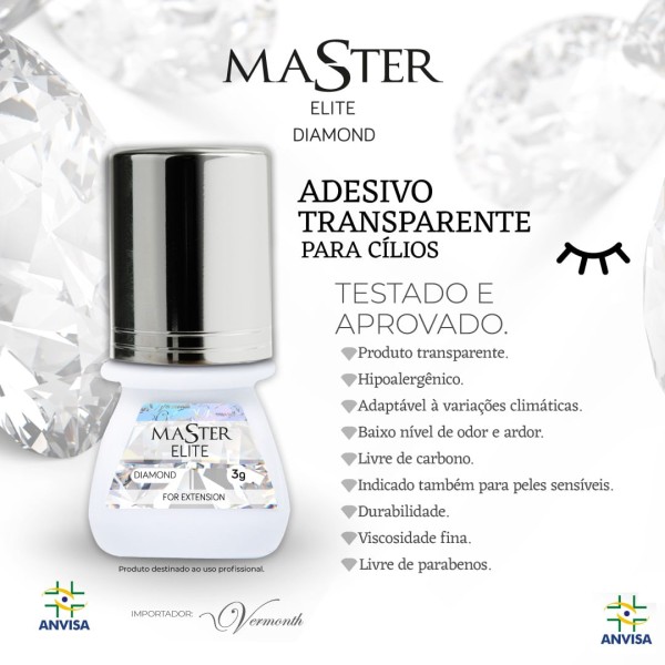 Encontraproduto.com.br - Cola Para Extensão de Cílios Master Elite Diamond 3g