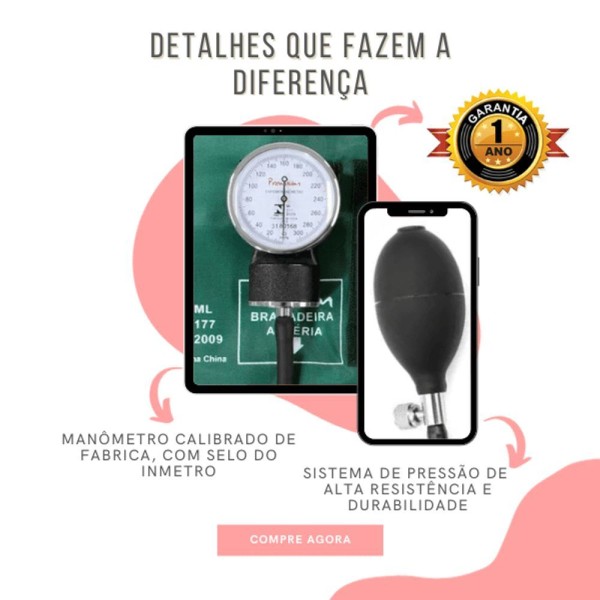 Encontraproduto.com.br - Kit Aparelho Pressão Estetoscópio Enfermagem Verde