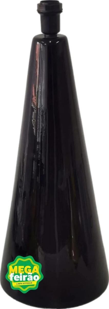 Base Abajur Tamanho G Sotille 25W Cerâmica Luminoteca Preto Bivolt