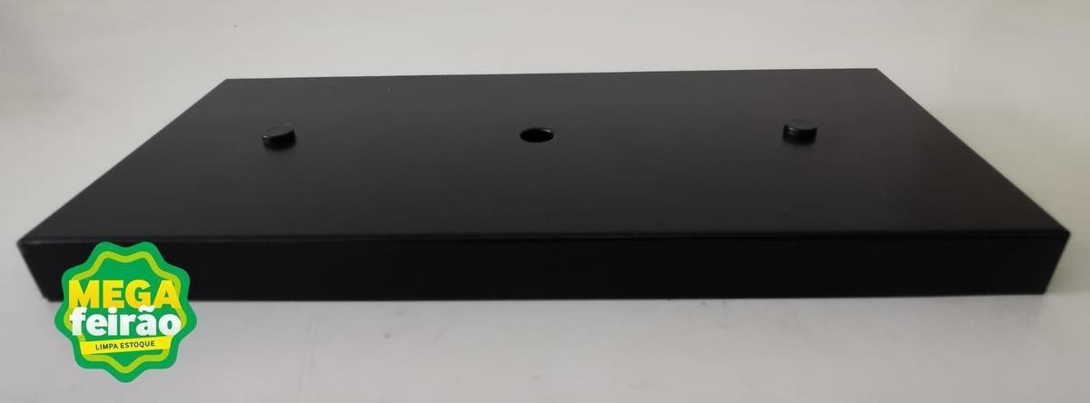Luminária Trilho de Spot 3 Lâmpadas LED Metal Luminoteca 1257 Preto 25W Bivolt