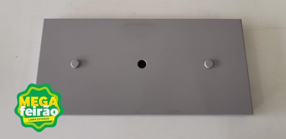 Luminária Trilho de Spot 3 Lâmpadas LED Metal Luminoteca 1259 Cinza 25W Bivolt