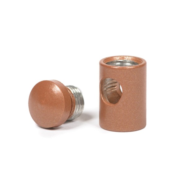 Encontraproduto.com.br - Deslocador de Fios 1 Lâmpada 25W Alumínio Luminoteca 1269 Cobre Bivolt