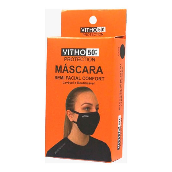 Encontraproduto.com.br - Máscara Confort Com Proteção Uv50 Preto 1 Unidade