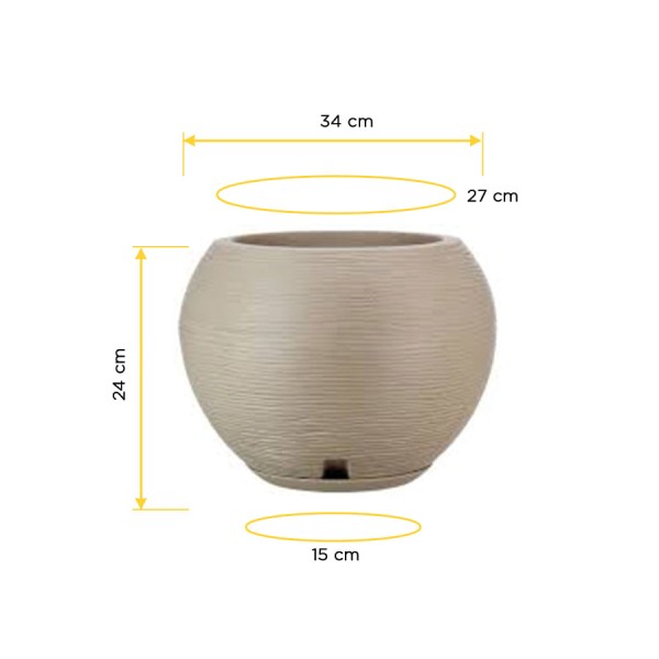 Encontraproduto.com.br - Vaso Floridis Florenca Sisal 27X24 Graf Stone 10160750