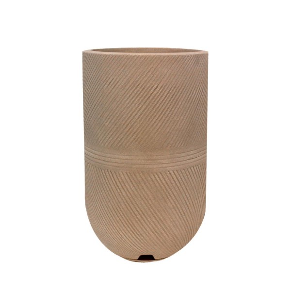 Encontraproduto.com.br - Vaso Argos 28X57 Bege Stone Effect Floridis
