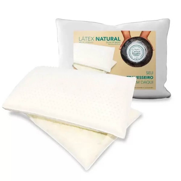 Travesseiro Dunlop Basic Látex Natural - Latex Foam