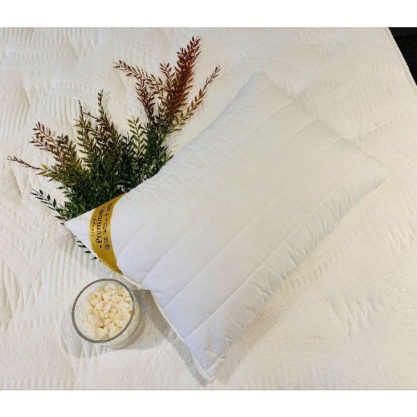 Encontraproduto.com.br - Travesseiro De Látex Basic Premium Flocos Perfil Baixo 43x62x13cm