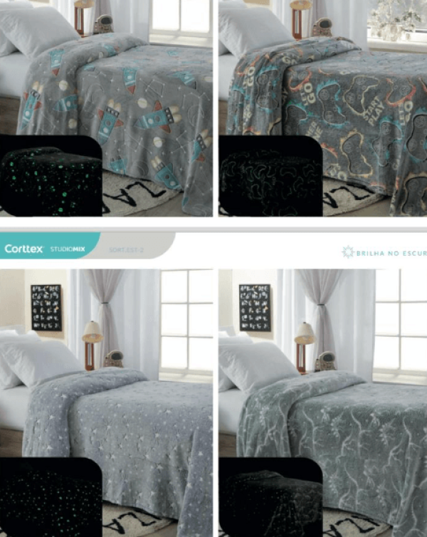 MANTA SHINE SOLTEIRO SORT2 150X200CM 795.0017.3722 FATEX