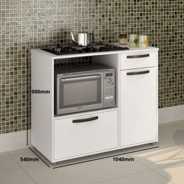 Encontraproduto.com.br - Balcão Para Cooktop E Forno Luna Chf Branco