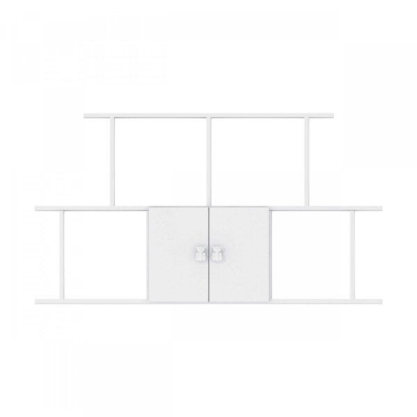 Encontraproduto.com.br - Quarto Infantil Completo Docinho com Guarda Roupa 3 Portas, Cômoda, Mini Cama e Nicho Espresso Móveis Branco
