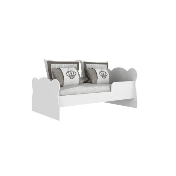 Encontraproduto.com.br - Quarto Infantil Completo Docinho com Guarda Roupa 3 Portas, Cômoda, Mini Cama e Nicho Espresso Móveis Branco