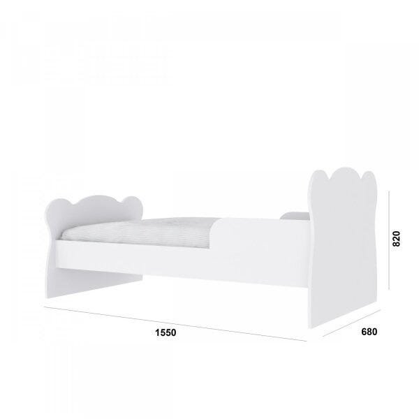 Encontraproduto.com.br - Quarto Infantil Completo Docinho com Guarda Roupa 3 Portas, Cômoda, Mini Cama e Nicho Espresso Móveis Branco