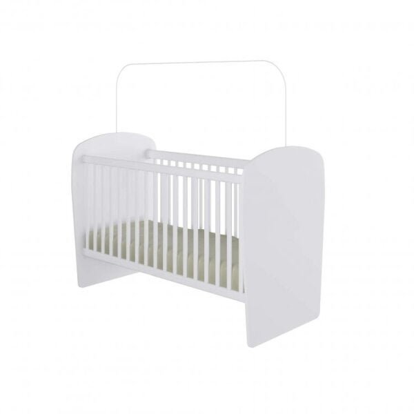 Encontraproduto.com.br - Quarto de Bebê Completo Algodão Doce com Guarda Roupa 2 Portas, Cômoda e Berço Espresso Móveis Fresno/Branco