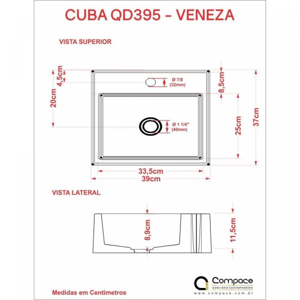 Encontraproduto.com.br - Kit Cuba Com Torneira Luxo 1195 Metal E Válvula Click 1 Pol. E Sifão Cromado E Flexível Bege