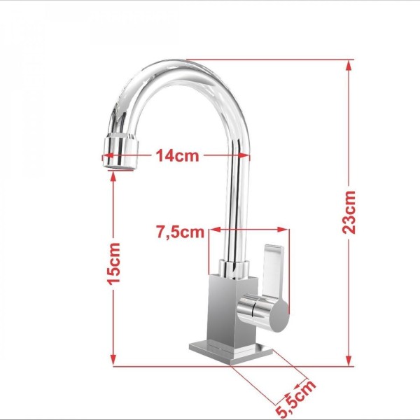 Encontraproduto.com.br - Kit Cuba Com Torneira Luxo 1195 Metal E Válvula Click 1 Pol. E Sifão Cromado E Flexível Bege