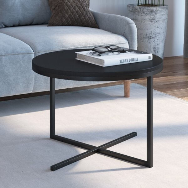 Mesa Lateral Volpi Baixa Artesano Preto