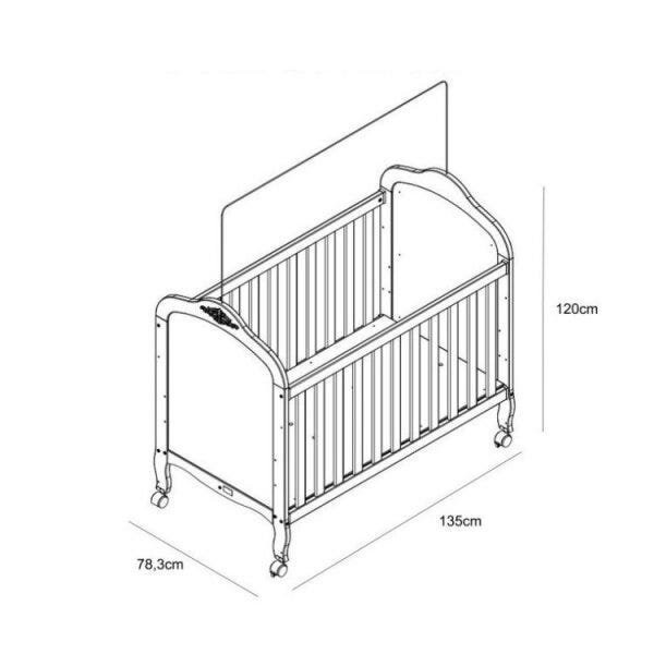 Encontraproduto.com.br - Berço Mini Cama 2 em 1 Elô com Kit Capitonê Móveis Peroba Carvalho/Branco
