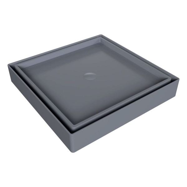 Encontraproduto.com.br - Ralo Oculto 10x10cm Quadrado Cinza - LG Mais