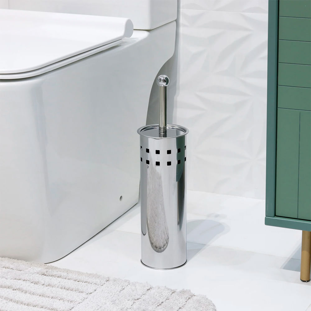 Encontraproduto.com.br - Escova Sanitária com Suporte Cromado - Hasiera