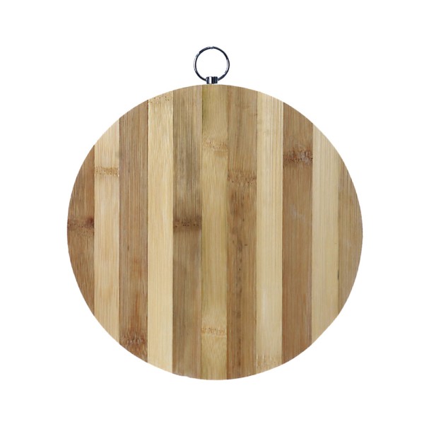Tabua de Corte em Bambu Redonda Útil Bazar 24cm RF487
