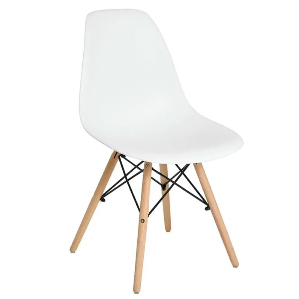 Encontraproduto.com.br - Cadeira Eiffel em Plástico com Pés de Madeira RF1833 Mozaic