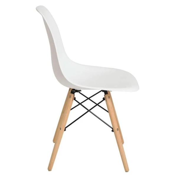 Encontraproduto.com.br - Cadeira Eiffel em Plástico com Pés de Madeira RF1833 Mozaic