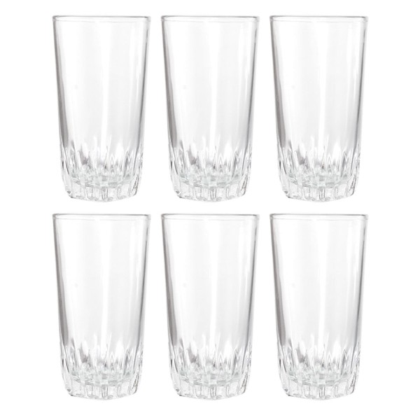 Jogo de Copos Vidro Russia 6 Peças Útil Bazar 225ml RFO086