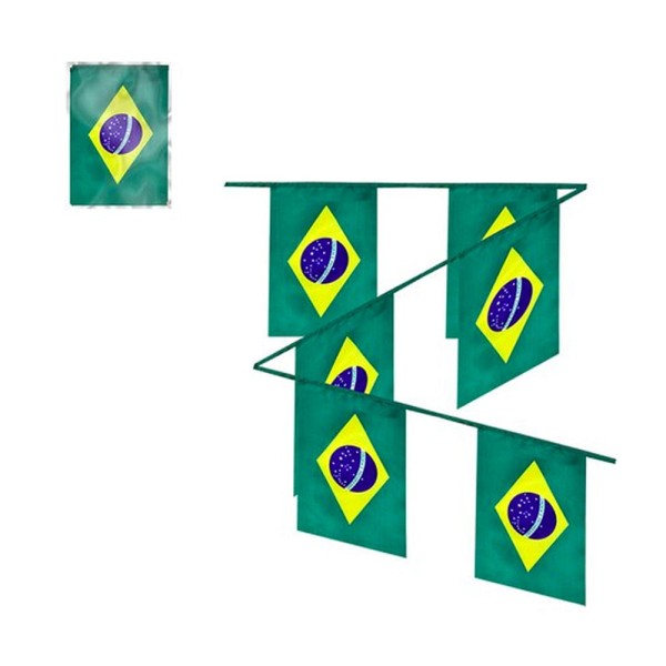 Encontraproduto.com.br - Bandeirola de Rua Brasil 10pcs Útil Bazar 21x14cm RF2958