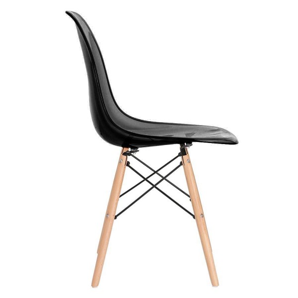 Encontraproduto.com.br - Cadeira Eiffel Acrílico Preto Transparente Mozaic