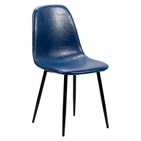 Encontraproduto.com.br - Cadeira Tânia PU Azul Mozaic