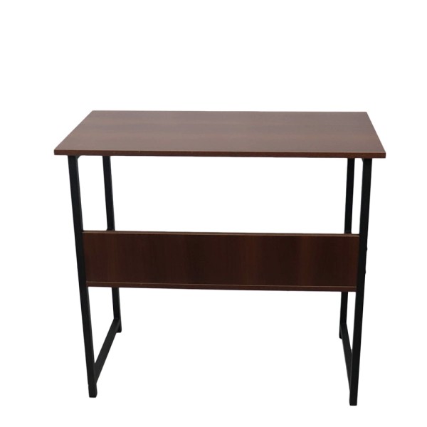 Encontraproduto.com.br - Mesa Escrivaninha MDF com Apoio Metal Marrom Mozaic 80x40cm RF3219