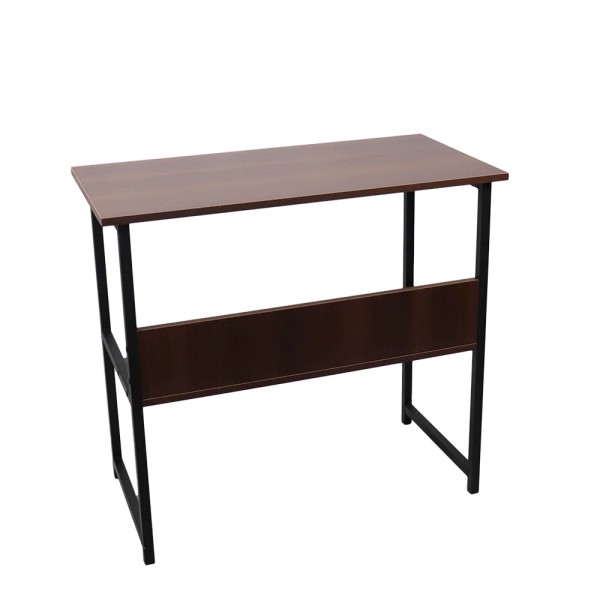 Encontraproduto.com.br - Mesa Escrivaninha MDF com Apoio Metal Marrom Mozaic 80x40cm RF3219
